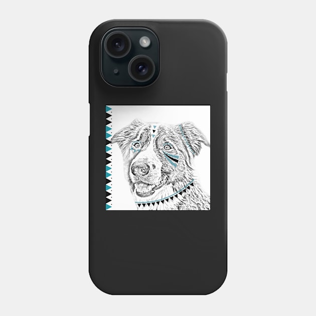 Boho Border Collie Phone Case by Eliza-Grace