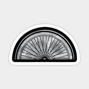 Bicycle Wheel Half Moon Magnet