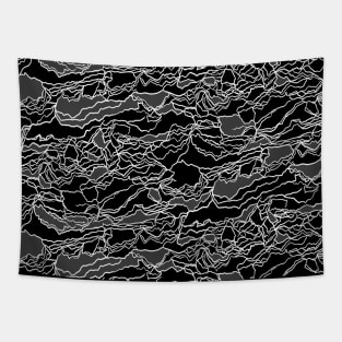 Black Rocky Texture Tapestry