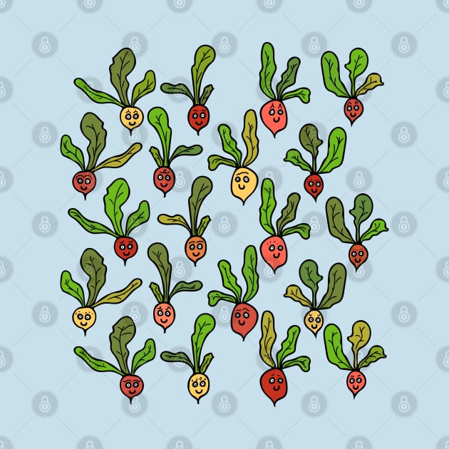 Cute and Colorful Radishes by Davey's Designs