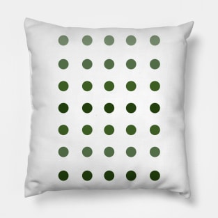 Rows of Green Dots Pillow