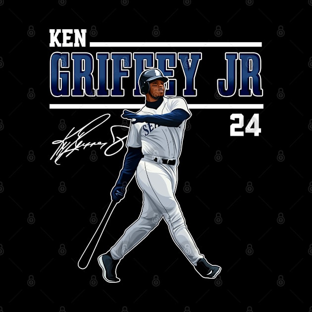 Ken Griffey Jr The Kid Basketball Legend Signature Vintage Retro 80s 90s Bootleg Rap Style by CarDE