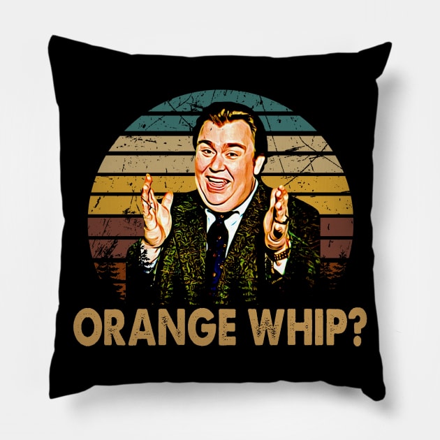 uncle buck black art retro orange whip Pillow by LolitaGad