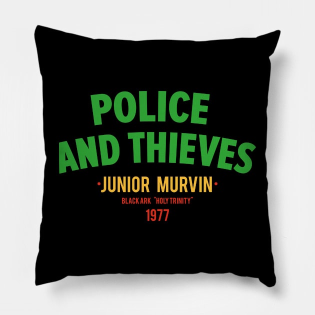 Police and Thieves: A Timeless Reggae Anthem Pillow by Boogosh