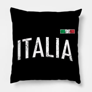 Italia Flag Vintage Italian Italy Heritage Pillow