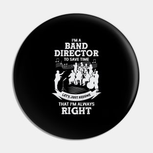 Band Director Music Principal Chief Conductor Gift Pin