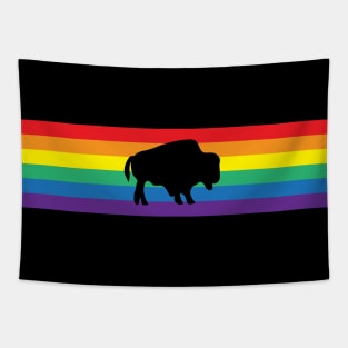 Buffalo Pride Week Rainbow Gay Pride Colors LGBTQ Ally Tapestry