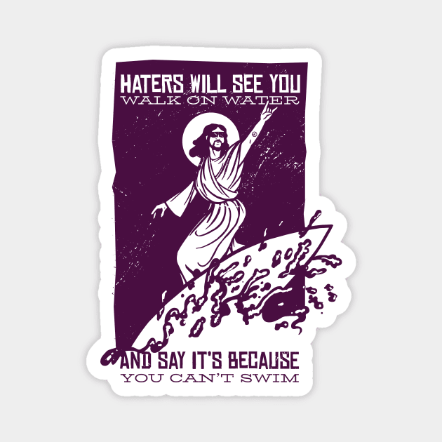 Surfing Jesus Magnet by LR_Collections
