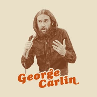 Retro George Carlin Sepia Tribute T-Shirt