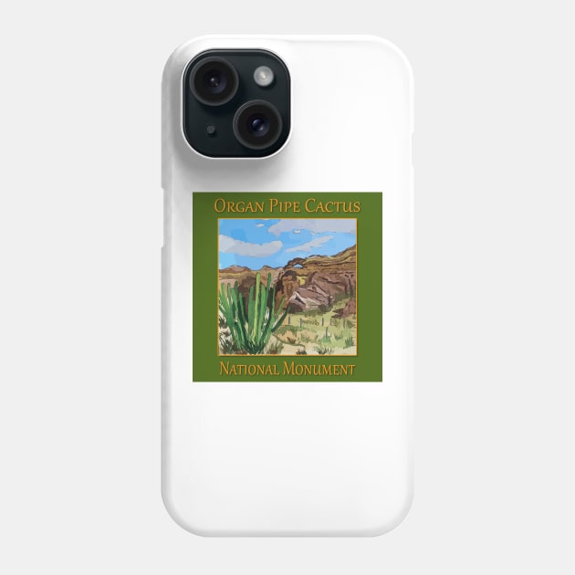 Organ Pipe Cactus National Monument in Arizona Phone Case by WelshDesigns