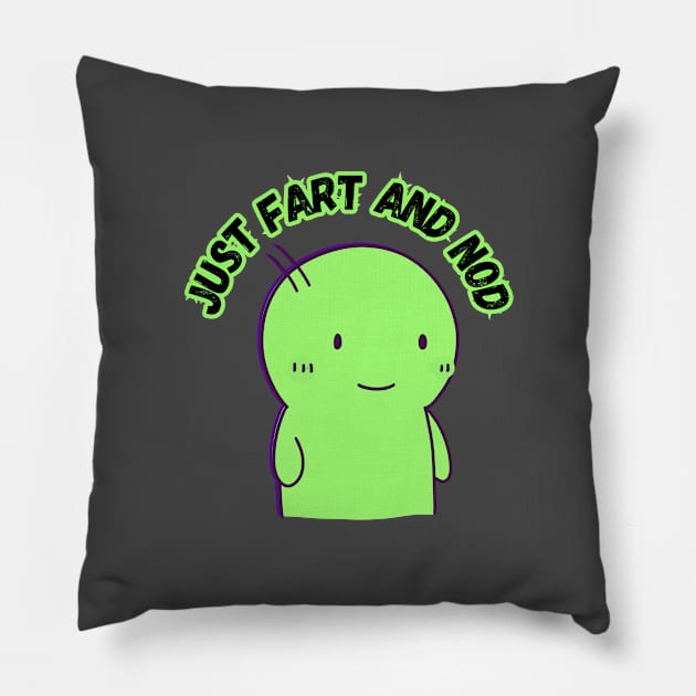 Just FART and Nod Pillow by FartMerch