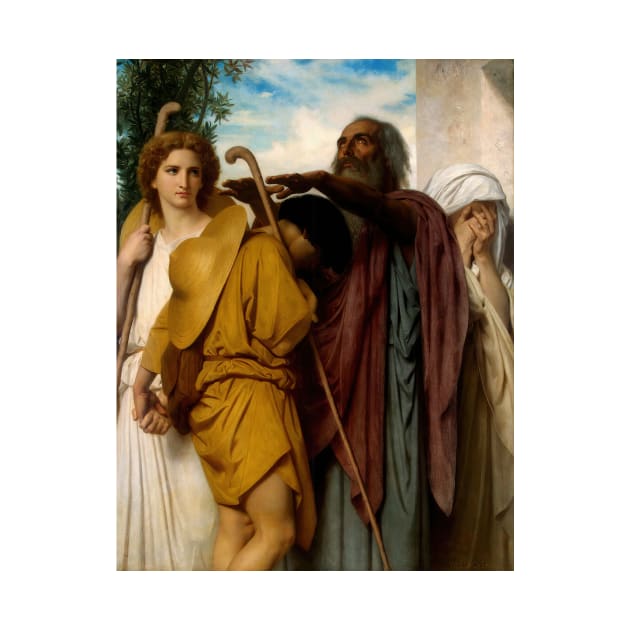 Tobias Saying Good-Bye To His Father by William-Adolphe Bouguereau by Classic Art Stall