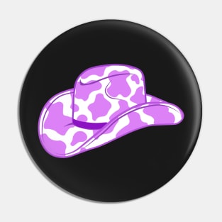 Purple Cow Print Cowboy Hat Pin