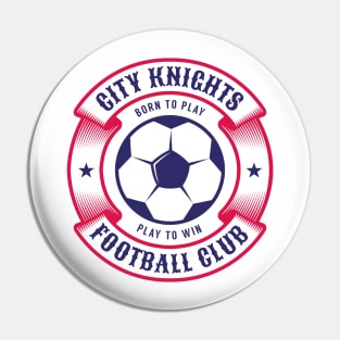 Two-color football round print with heraldic elements Pin