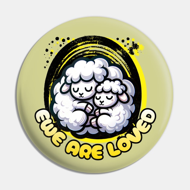 Loving Mama Sheep Mother Day Pin by alcoshirts