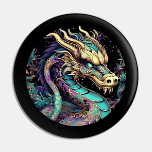 Chinese Dragon Fantasy Art Pin