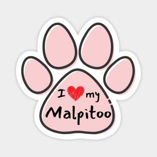 Maltipoo Paw Magnet