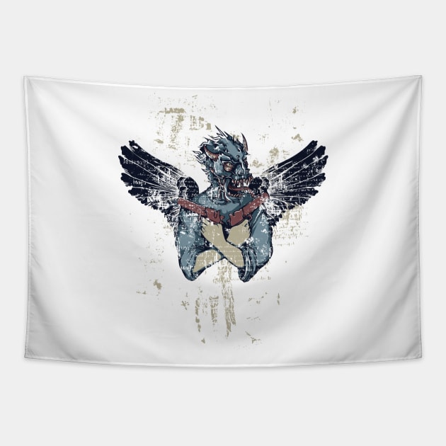 Two Guns Angel Tapestry by inkExtreme