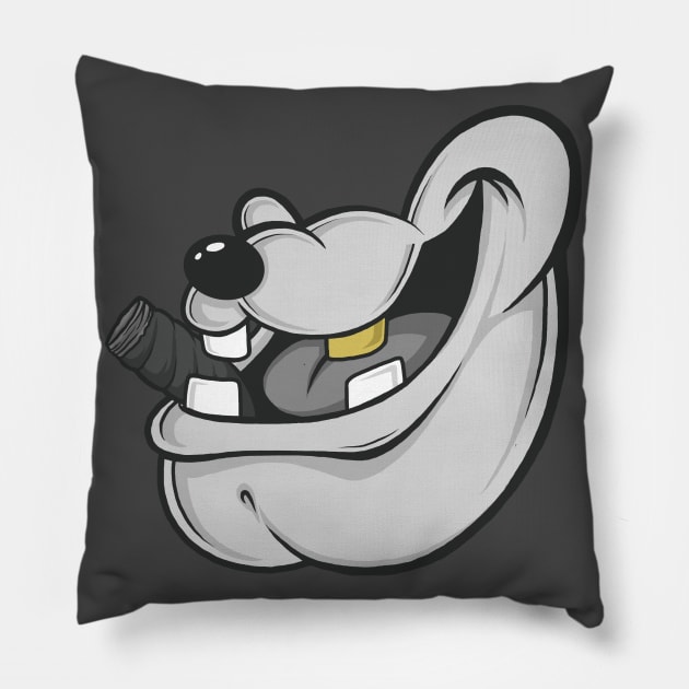 Ol' Big Mouth Pete Pillow by JCoulterArtist