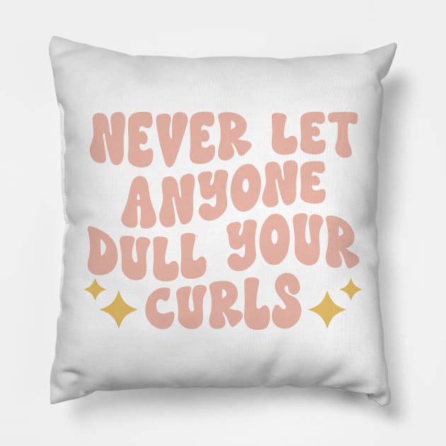 Curly Hair Quote Pillow by Isabelledesign