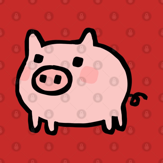 Cute Cartoon Piggy by Porkzby