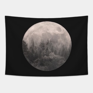 full moon forest Tapestry