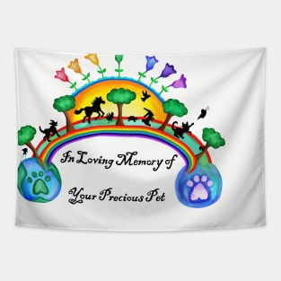 Pet Sympathy Rainbow Bridge Tapestry