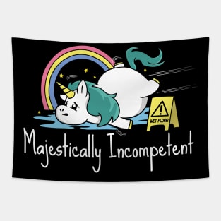 Majestically Incompetent Funny Unicorn Tapestry