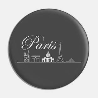 Skyline - Paris - White Pin