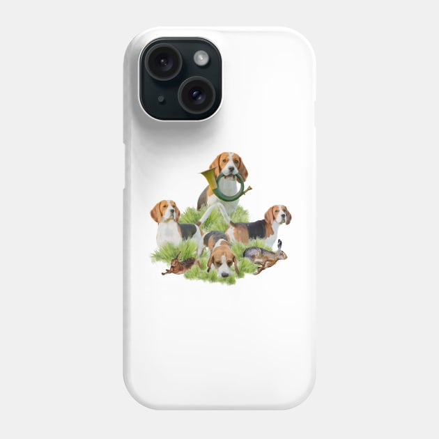 Beagles Phone Case by German Wirehaired Pointer 