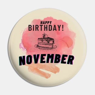 Birthday November #11 Pin