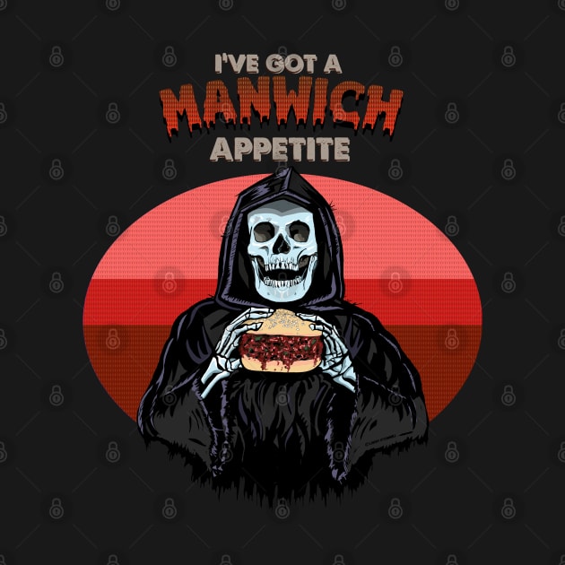 Death has a manwich appetite (Grim Reaper) by FanboyMuseum