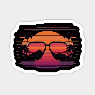 sunset sunglasses Magnet