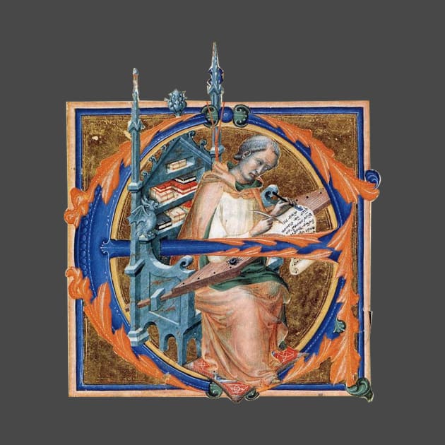 Illuminated Initial E by Artimaeus