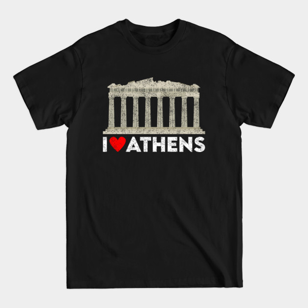 Disover I Heart Athens, Greece with Parthenon Landmark (Acropolis) - I Love Athens Parthenon - T-Shirt