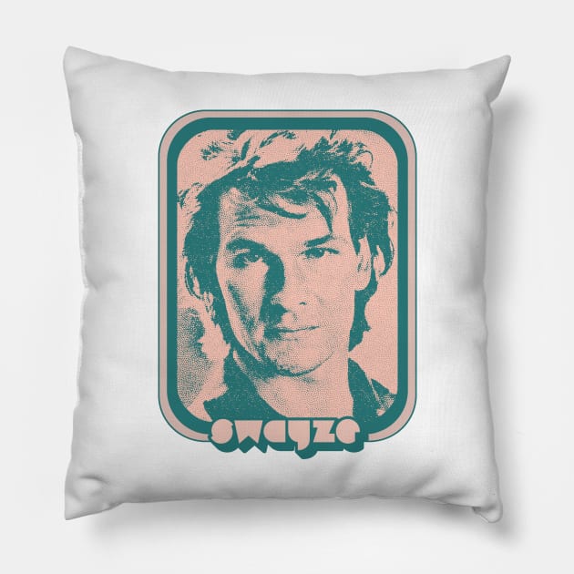 Patrick Swayze // Retro 80s Fan Aesthetic Design Pillow by DankFutura