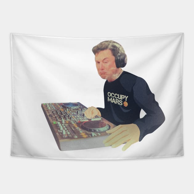 DJ Elon Musk Tapestry by Vanilla Susu