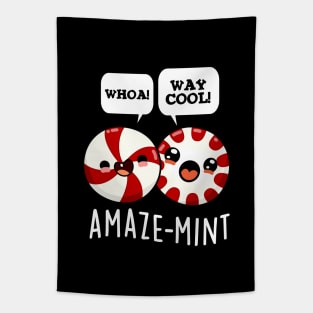 Amaze-mint Cute Peppermint Candy Pun Tapestry