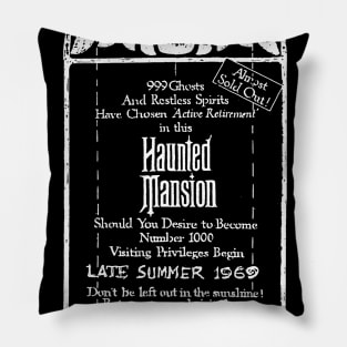 Haunted Mansion Vintage Ad Pillow