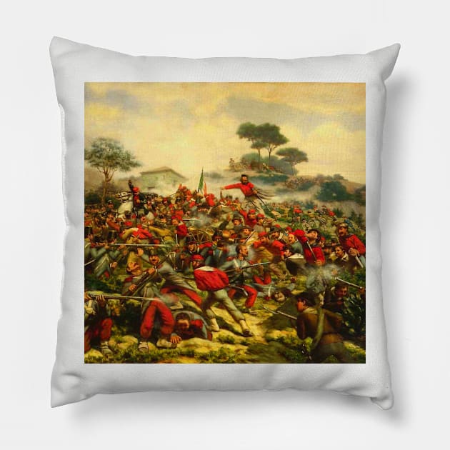 Giuseppe Garibaldi (Battle of Calatafimi) Pillow by truthtopower