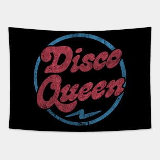 Disco Queen  / Retro Style Typography Design Tapestry