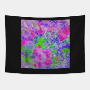 Purple and Green Vibrant Sparkle Abstract Tapestry