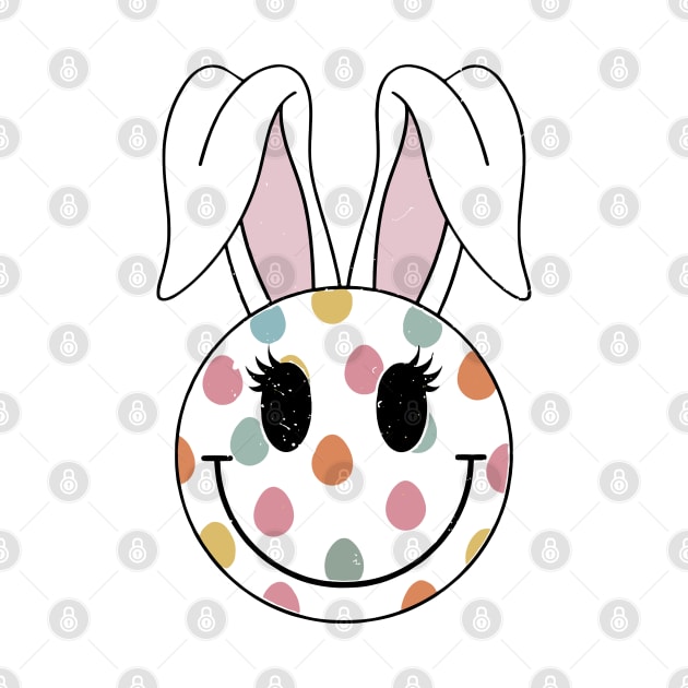 Cute Bunny Ears , Polka Dot Easter Rabbit, Spring Kids by David white