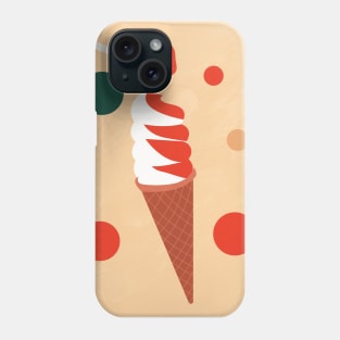 Ice Cream Cone, Modern, Retro, Vintage, Art Print Phone Case