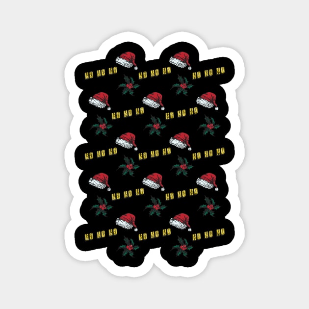 HoHoHo Christmas Pattern Alternative Magnet by xxtinastudio