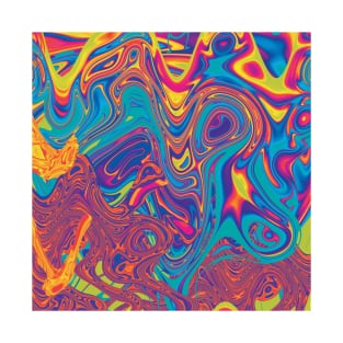 Trippy Rainbow Paint Swirls T-Shirt