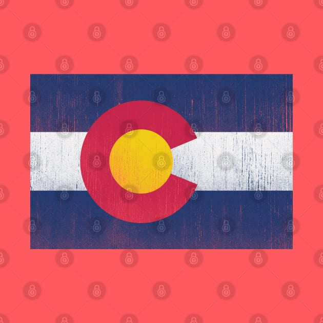 vintage colorado flag by inkzella