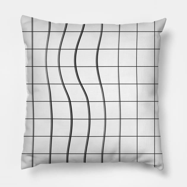 Square Glitch Pattern Pillow by Tobe_Fonseca