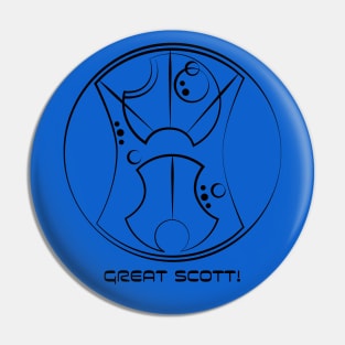 Great Scott! - Circular Gallifreyan Pin