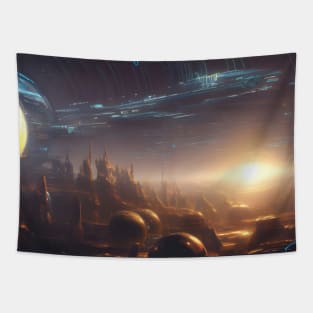 Epic Planetary Megastructure Tapestry